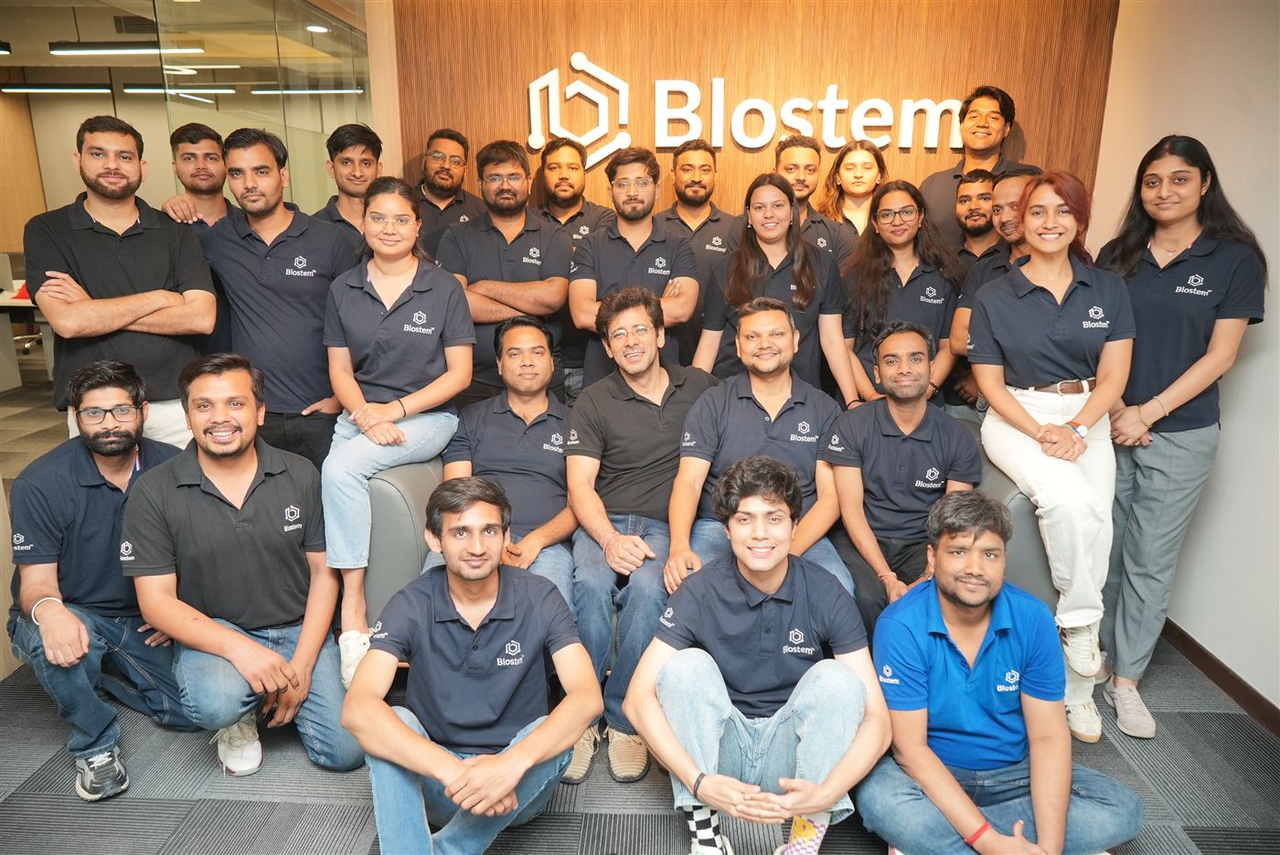The Blostem team together at the office
